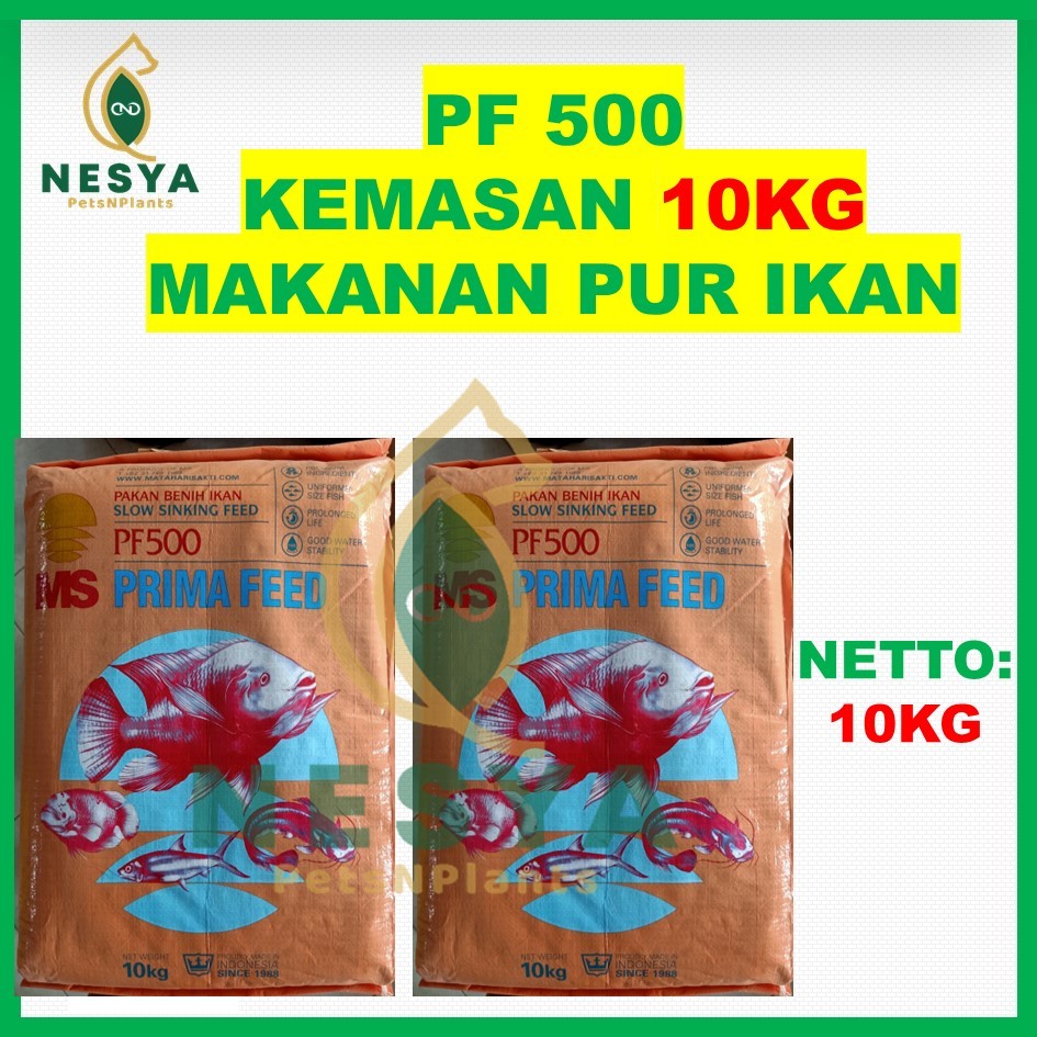 1KARUNG/ZAK PF 500 kemasann10KG Pelet Benih Ikan | PF500 Seed Fish Feed