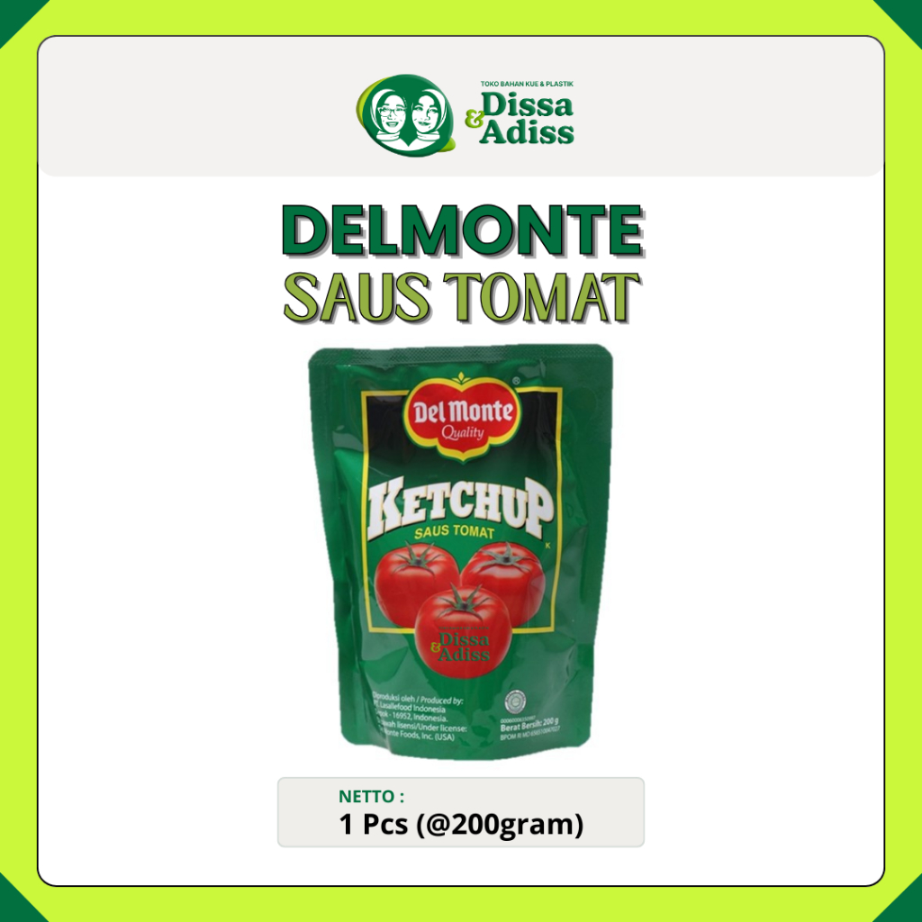 

Delmonte Kethcup Saus Tomat 250gr 1kg | Saus Tomat Delmonte - Tobaqdissa
