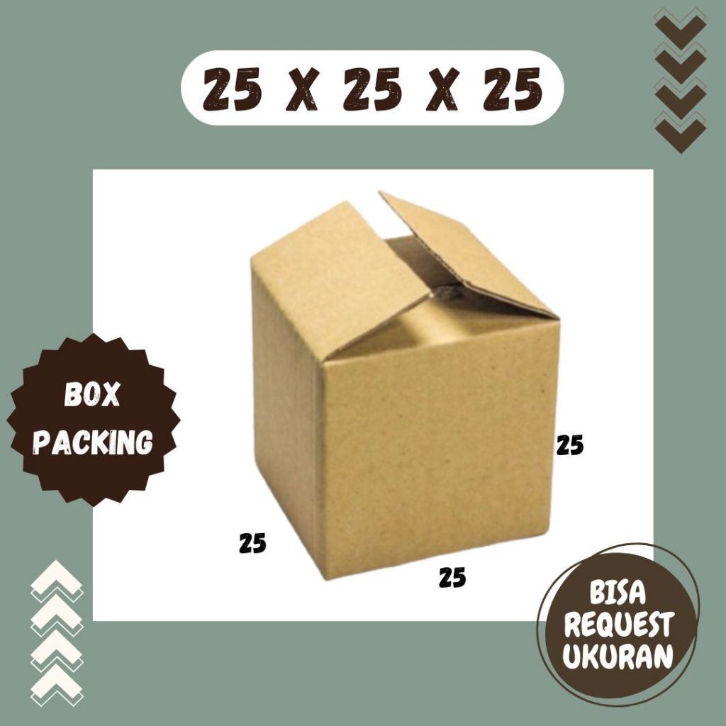 

Box 25x25x25 Kardus A1 Packing Karton Dus Kotak Kemasan Obat Mainan Olshop Souvenir Jamu Gelas Botol