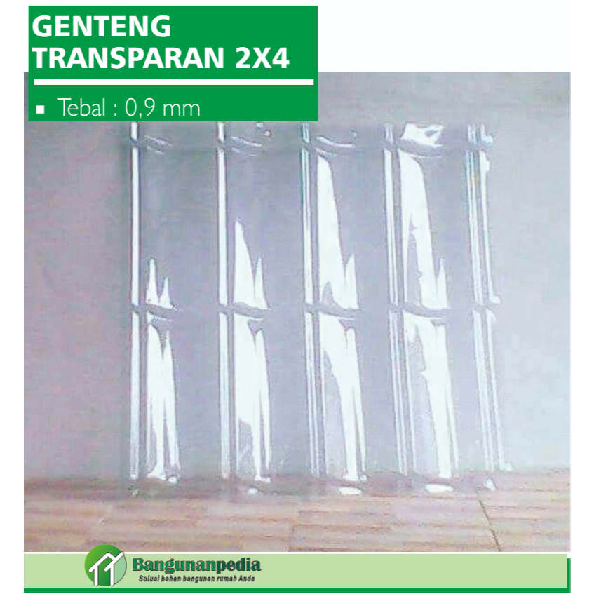 ATAP GENTENG METAL TRANSPARAN 2X4 0,9