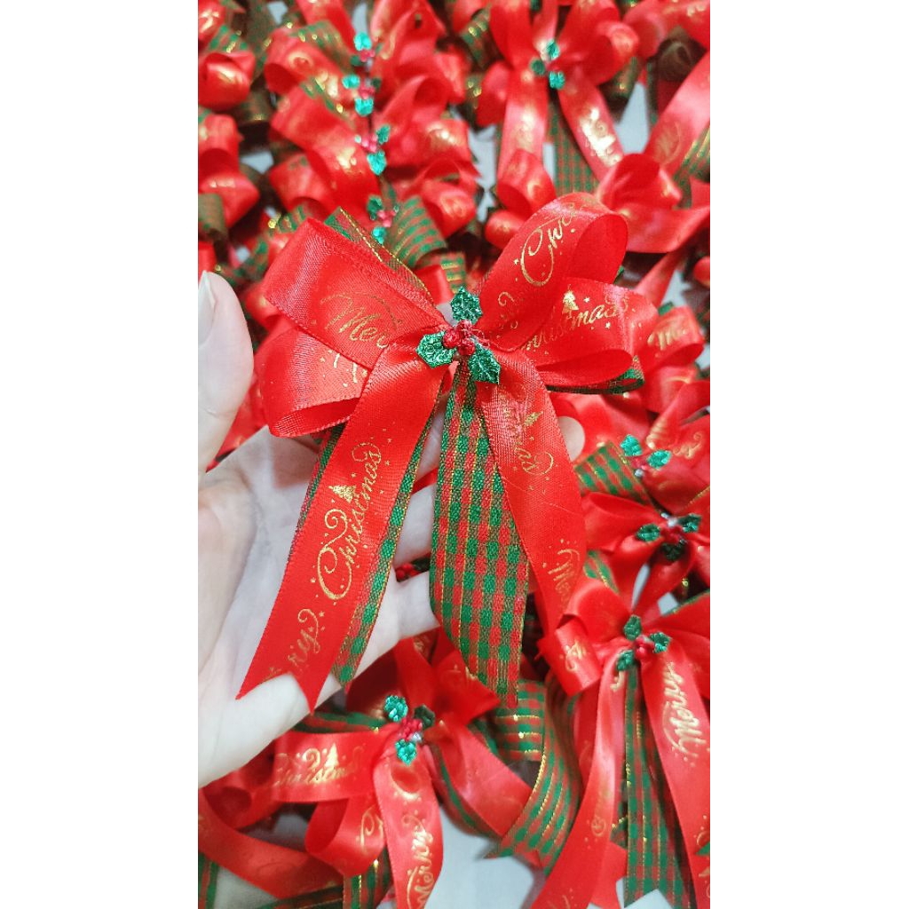 

pita natal jadian 10cm x 13 cm kombinasi kotak hijau merah