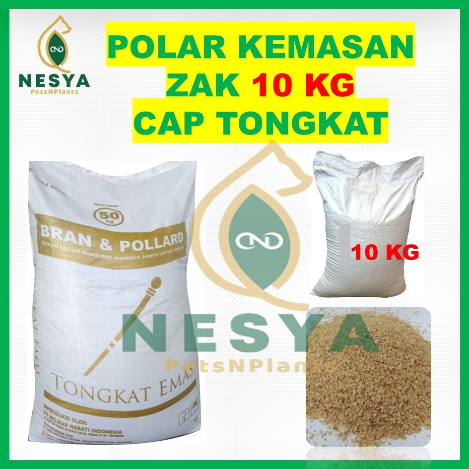Pollard 10 kg Tongkat Emas Kemasan 10Kg Polar Pakan Sapi / Polar Pakan Ternak