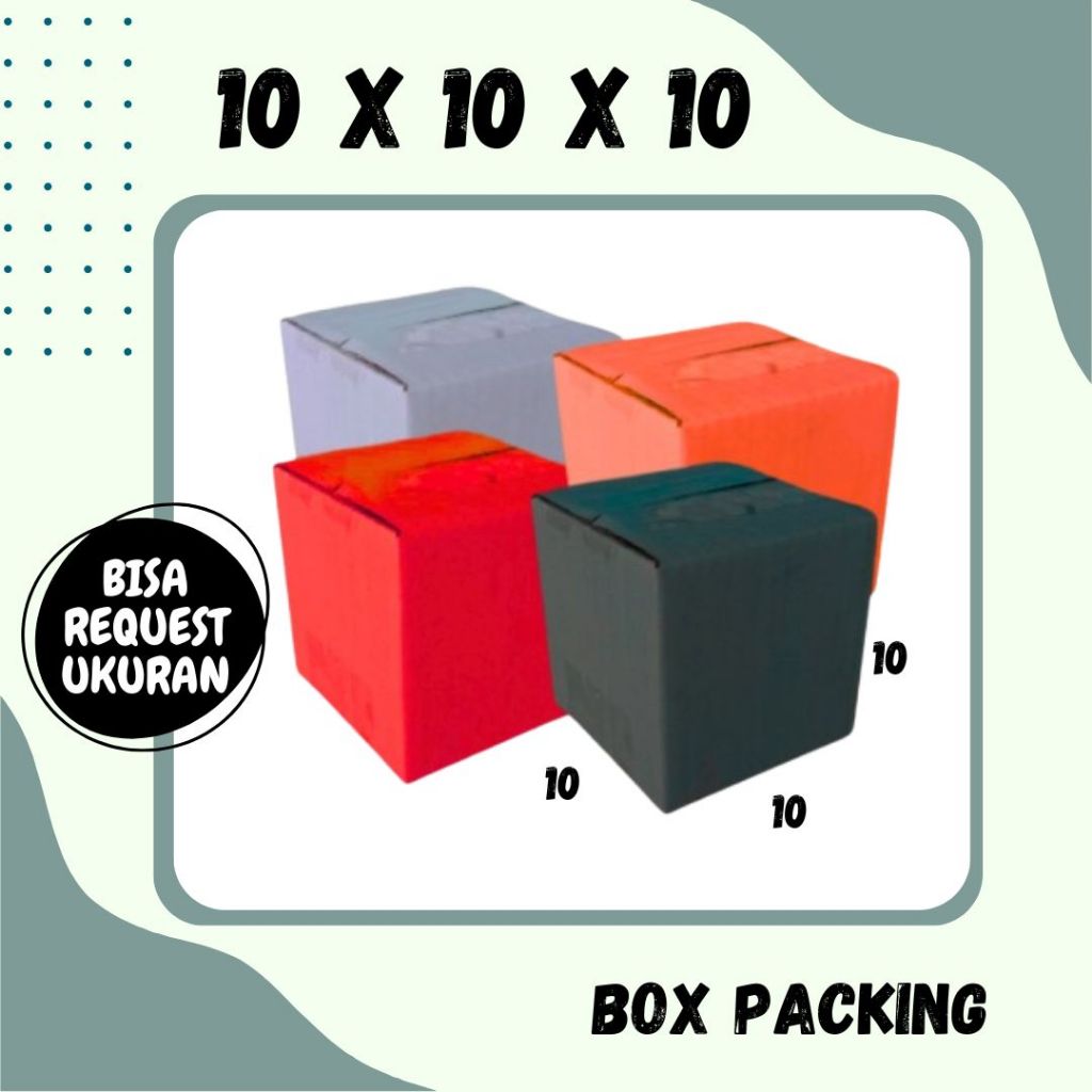 

Box 10x10x10 Kardus A1 Packing Karton Dus Kotak Kemasan Obat Mainan Olshop Souvenir Jamu Botol Gelas