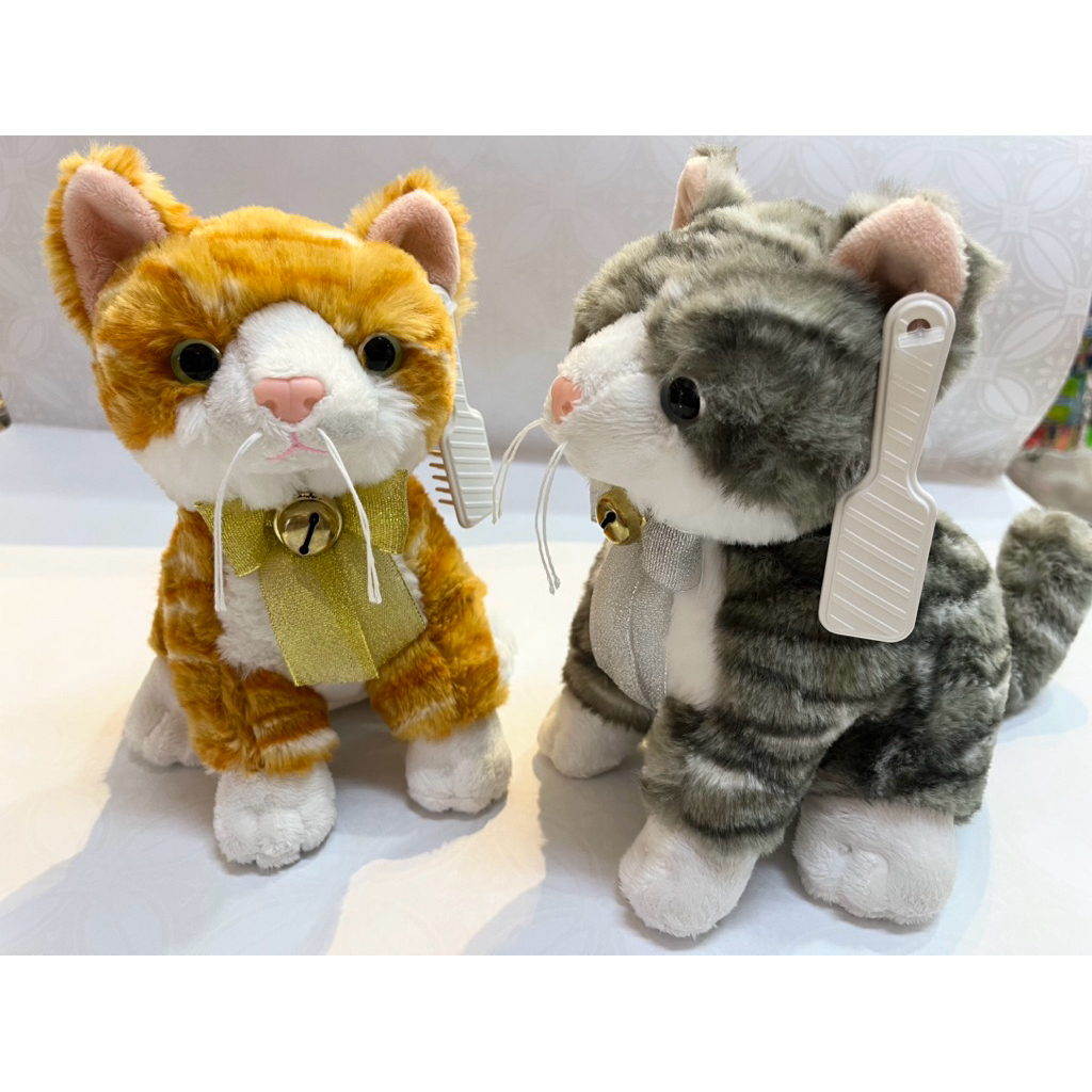 Boneka cat kucing 8' boneka kucing lucu duduk seperti asli bulu todak rontok super gemes boneka cat 