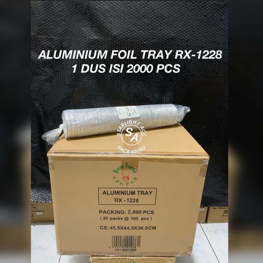 [ 500PCS,1000 PCS SAMA 1 DUS ISI 2000 PCS ] WADAH RX-1228 , ALUMINIUM TRAY MODEL CUP BULAT RX-1228 /