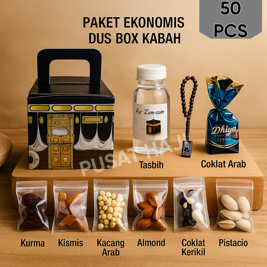 

Paket Oleh Oleh Haji dan Umroh Dus Box Kabah 50PCS