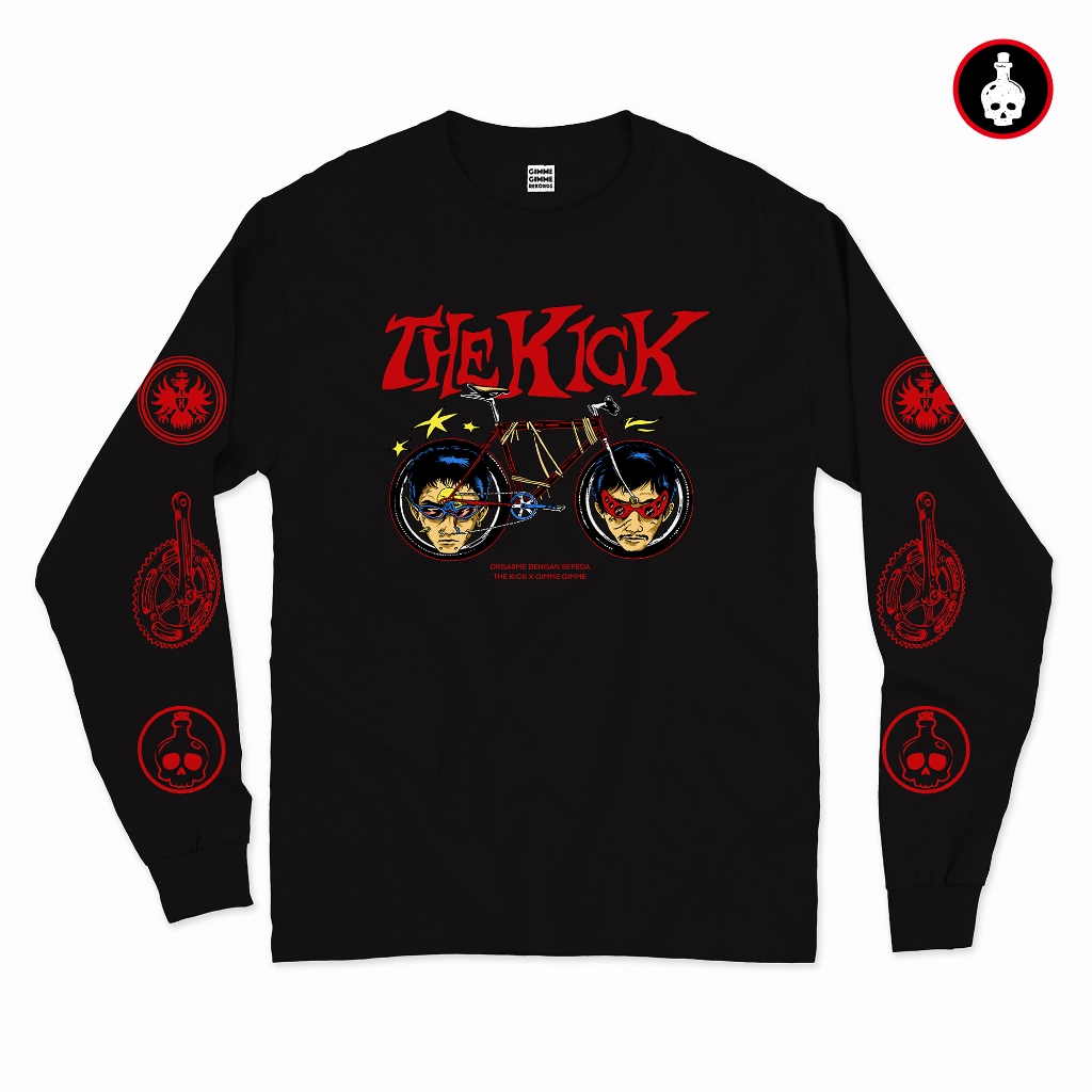Long Sleeve The Kick - Orgasme Dengan Sepeda (Kaos Band Original Merch Hitam)