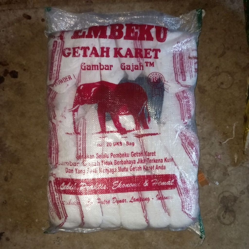 PEMBEKU GETAH KARET CAP GAJAH SATU KARUNG ISI 20 PCS GRATIS MANGKOK TERLARIS