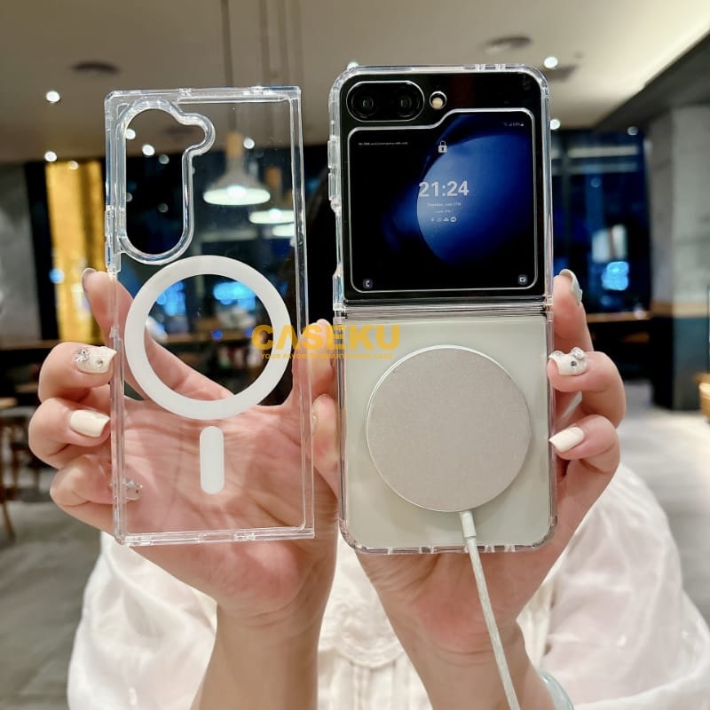 Live  Case Magsafe Magnetic wireless Charging Case for Samsung Z Flip 3 Samsung Z Flip 4 Samsung Z F