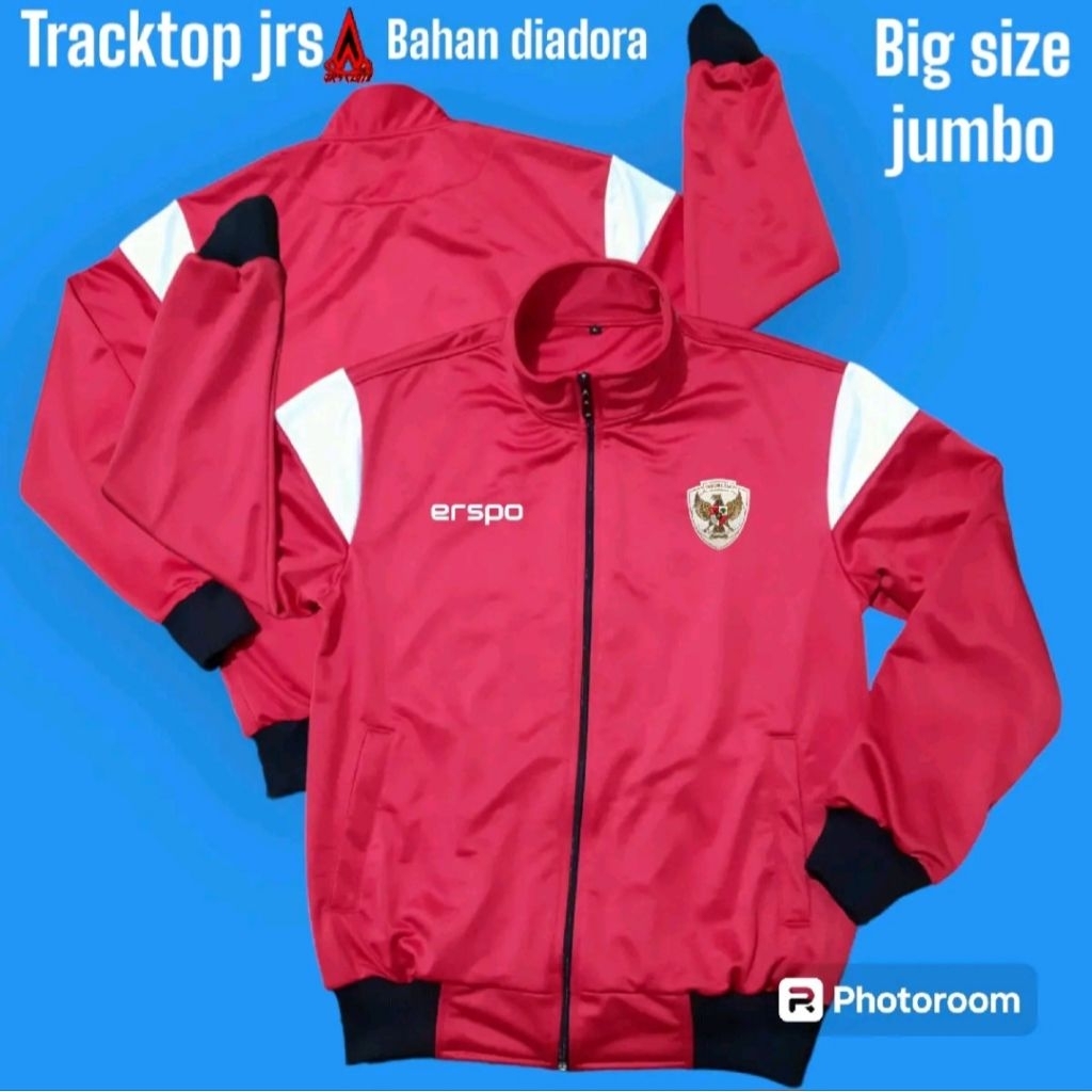 jaket tractop logo timnas 2024 big sais jumbo olahraga sport