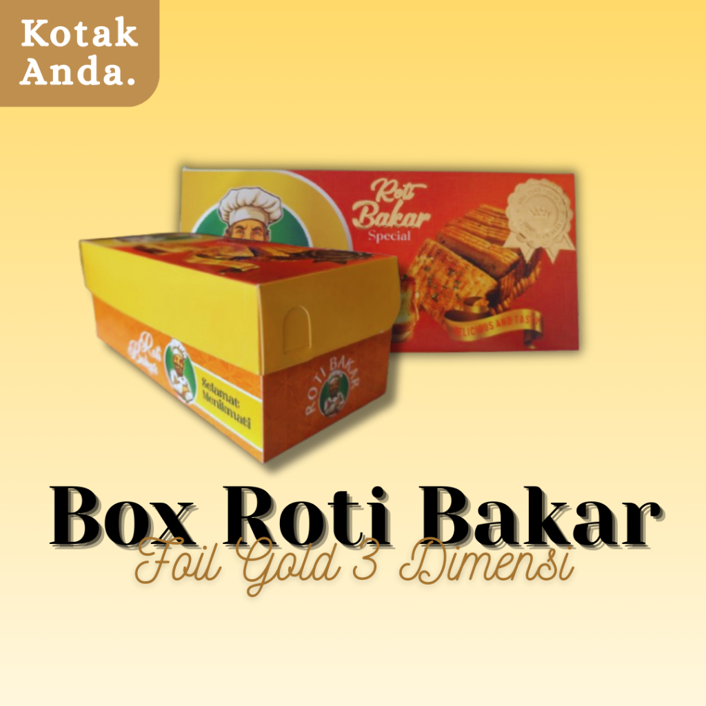 

Kotak Roti Bakar 19,5 x 19 x 7,5 | Bahan tebal dan premium | Anti becek | 3D Gold