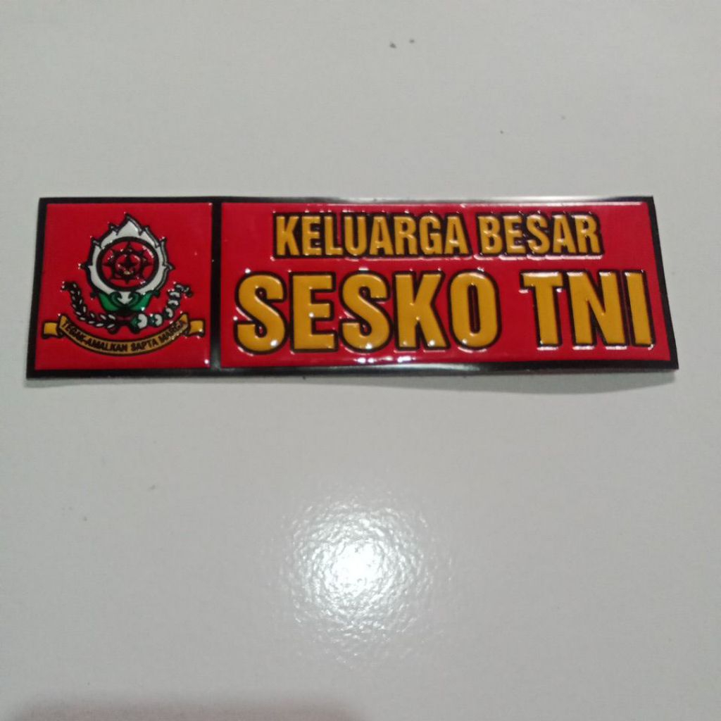 

stiker embos nopol keluarga besar sesko tni