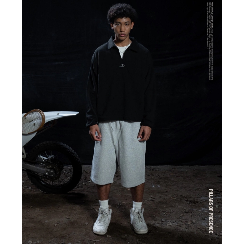 DLS Concept Fleece Half Tie Pullover - Black