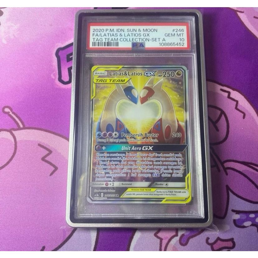 PSA 10 Latias & Latios GX SR Alt Art AA ID SM AC3a Tag Team Colection Set A - Kartu Pokemon TCG Indo