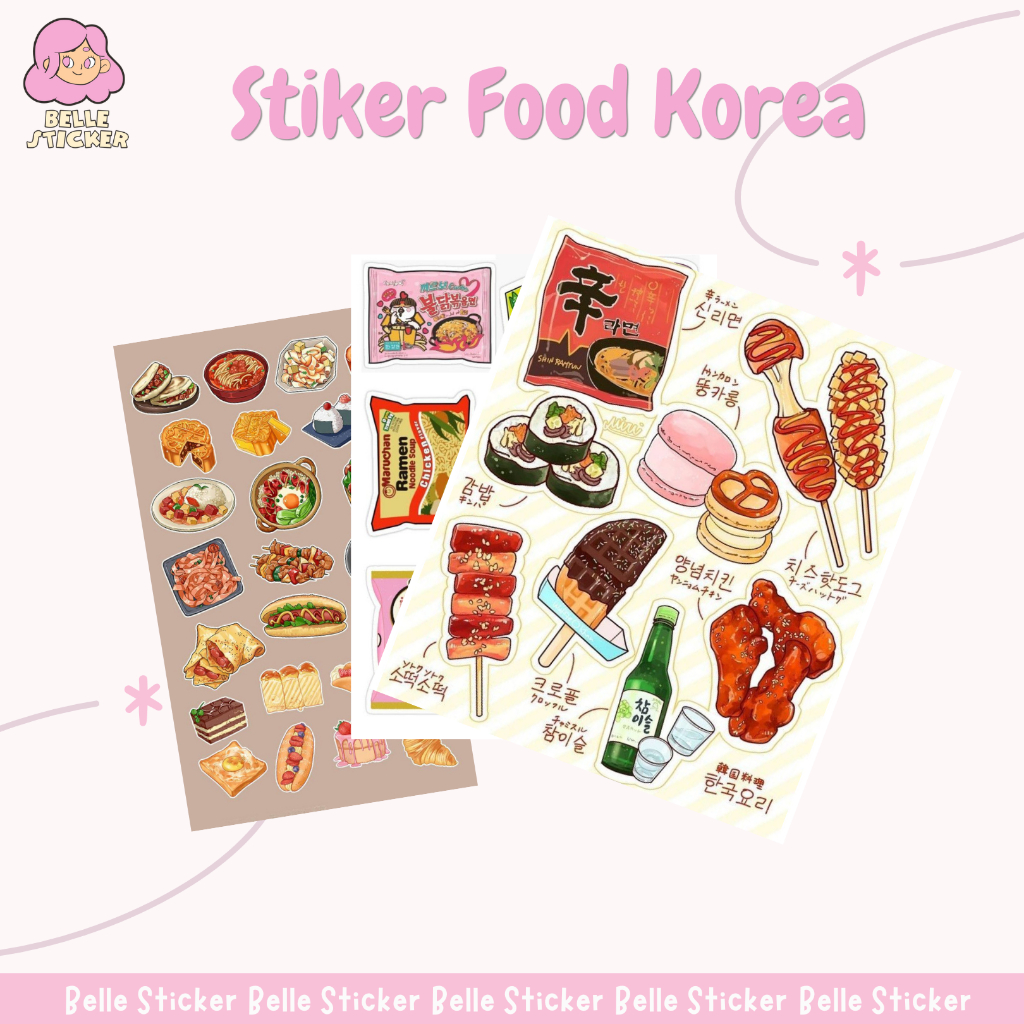 

Stiker Food Korea Stiker Laptop Aesthetic Tumblr HP Sticker Sticker Lucu Sticker Diary (Bisa COD)