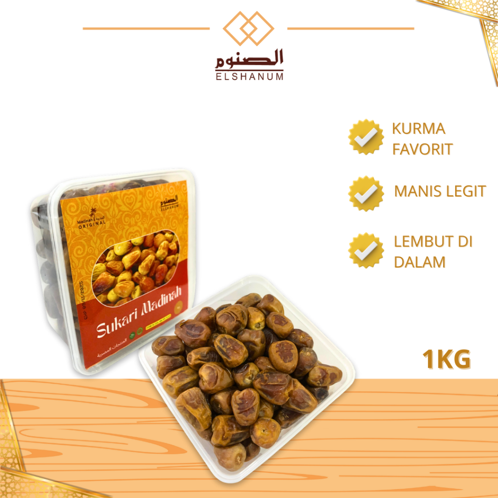 

Kurma Sukari Peremium 1kg, Lembut Empuk Manisnya Pas, Oleh-Oleh Haji Dan Umroh, Alelal Store