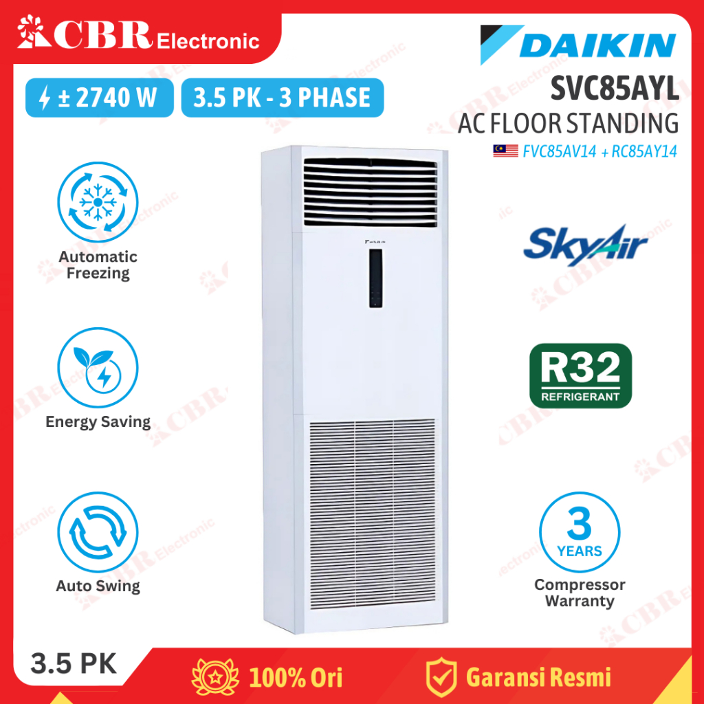 AC Floor Standing DAIKIN 3PK SVC85AYL (R-32) - MALAYSIA