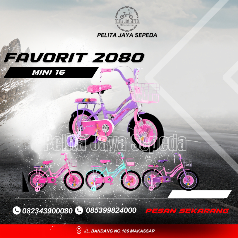 SEPEDA ANAK CEWEK MINI 16 INCH INTERBIKE ATLANTIS MORTEIN CENTRUM