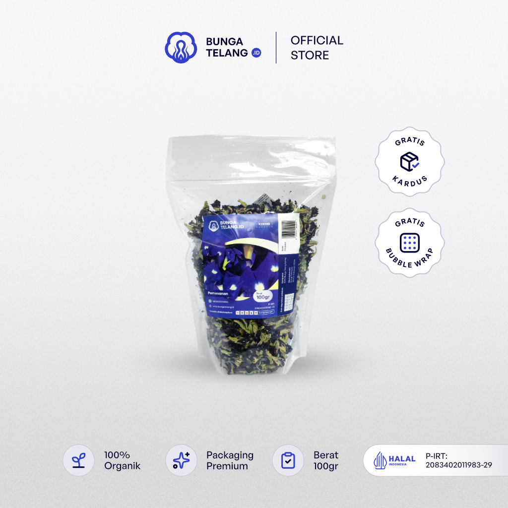 

Kembang Telang Kering - 100 gram by Bunga Telang ID