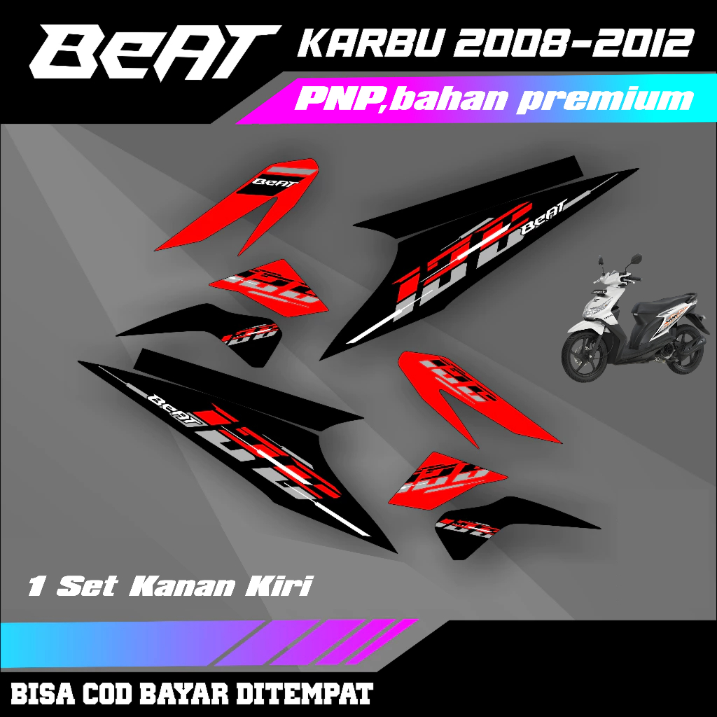 Striping Beat Karbu Motif Vietnam Style Setriping Stiker Sticker Setiker Motor Semi Full Body Honda 
