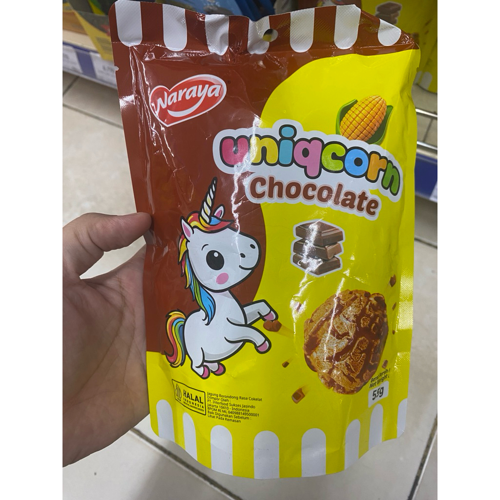 

Naraya Uniqcorn Popcorn Coklat 55gr