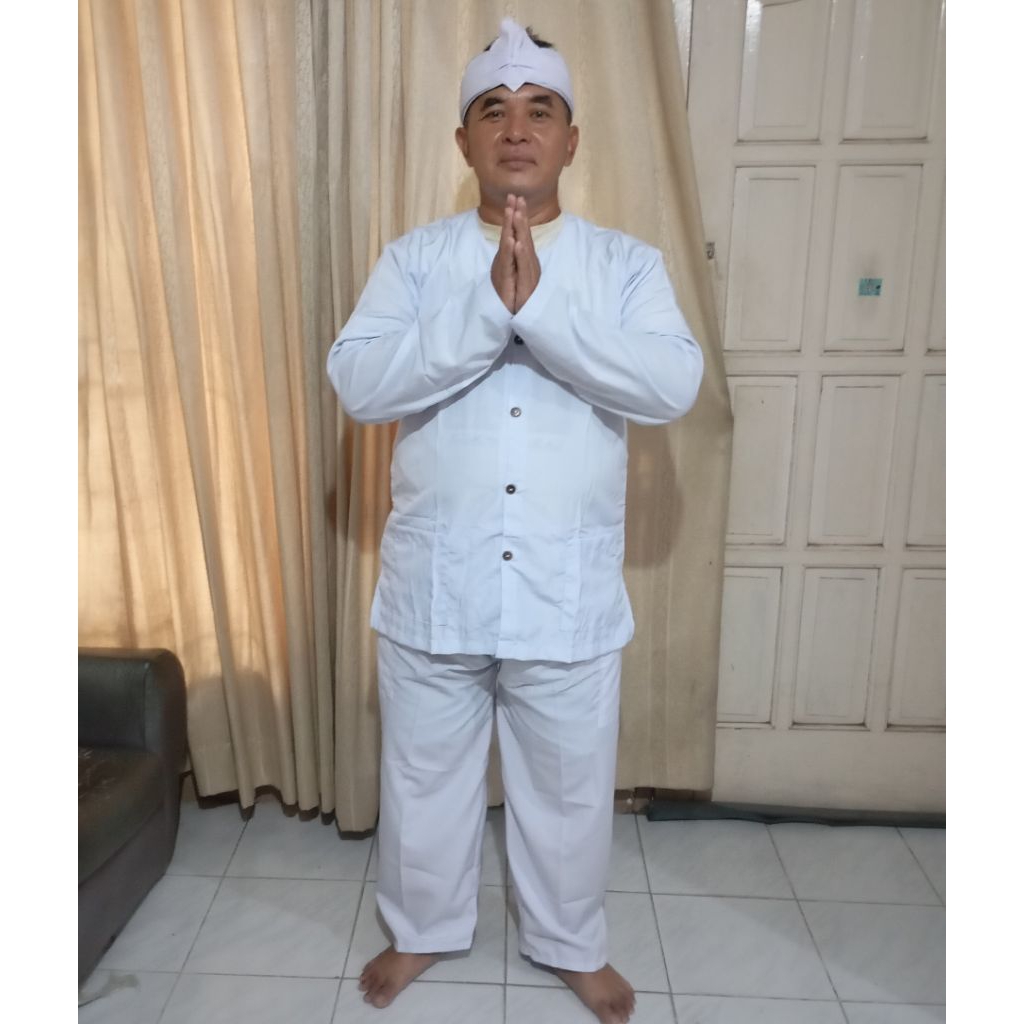 Setelan Pangsi Sunda dewasa putih