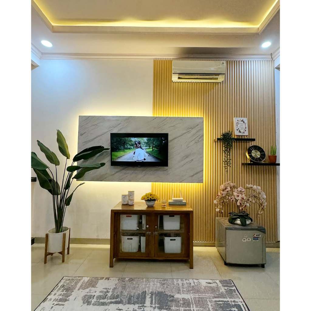 Backdrop Tv minimalis, Custom