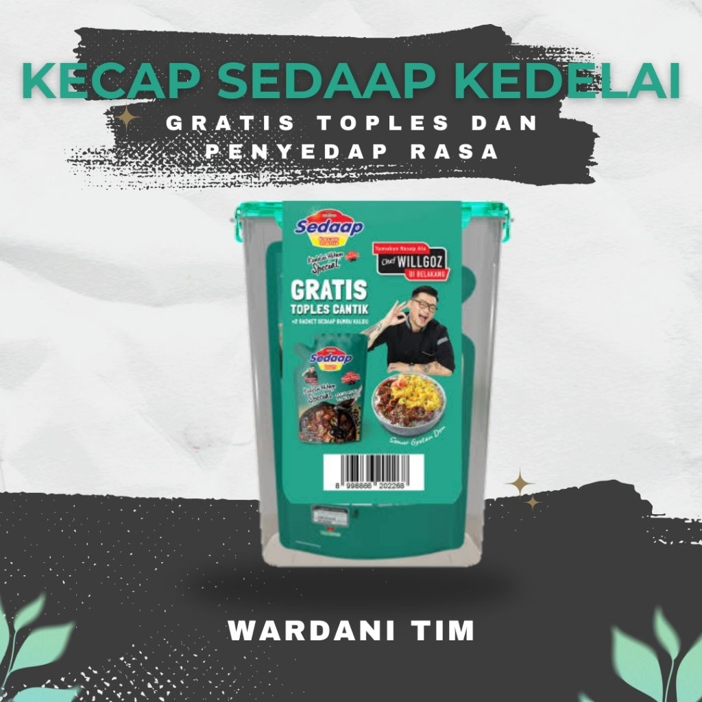 

Kecap Sedaap Kedelai Hitam Spesial 728g Gratis Toples Cantik dan Penyedap Rasa