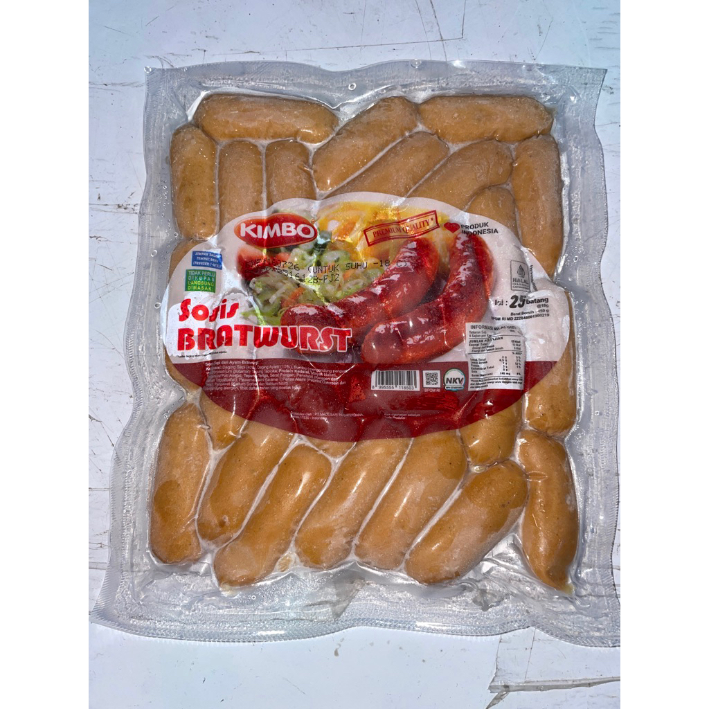 

Kimbo Sosis mini bratwurst isi 25 batang