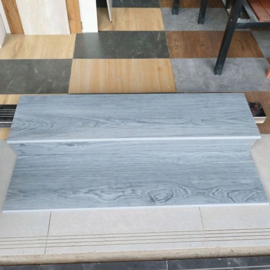 granit pijakan anak tangga corak marmer abu glossy 30x100 30x120 30x80 30x90 double bevel stepnosing