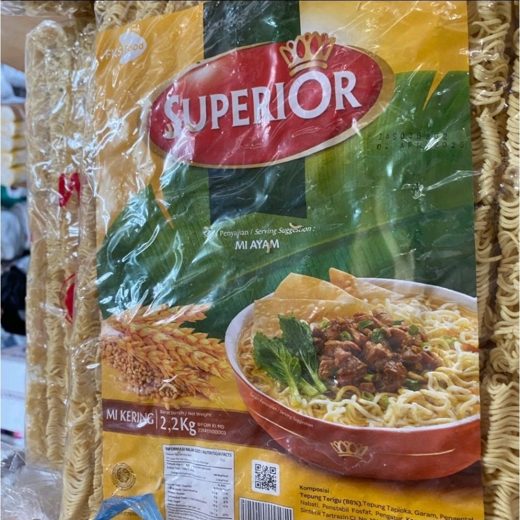 

mie superior mie ayam isi 2,2 kg