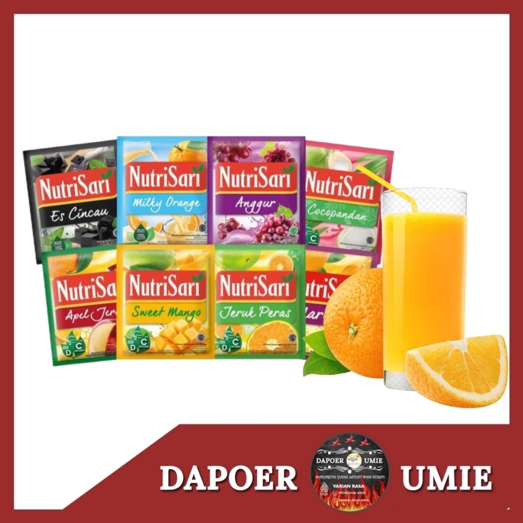 

Nutrisari 1 Renceng Isi 10 Sachet | Minuman Serbuk Segar Berbagai Rasa