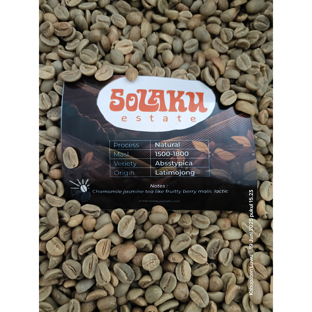 

KOPI SOLAKU | GREEN BEANS | ARABICA NATURAL MOSTO | SPECIALTI | SULAWESI [ TANA LUWU [ LATIMOJONG ] 1kg