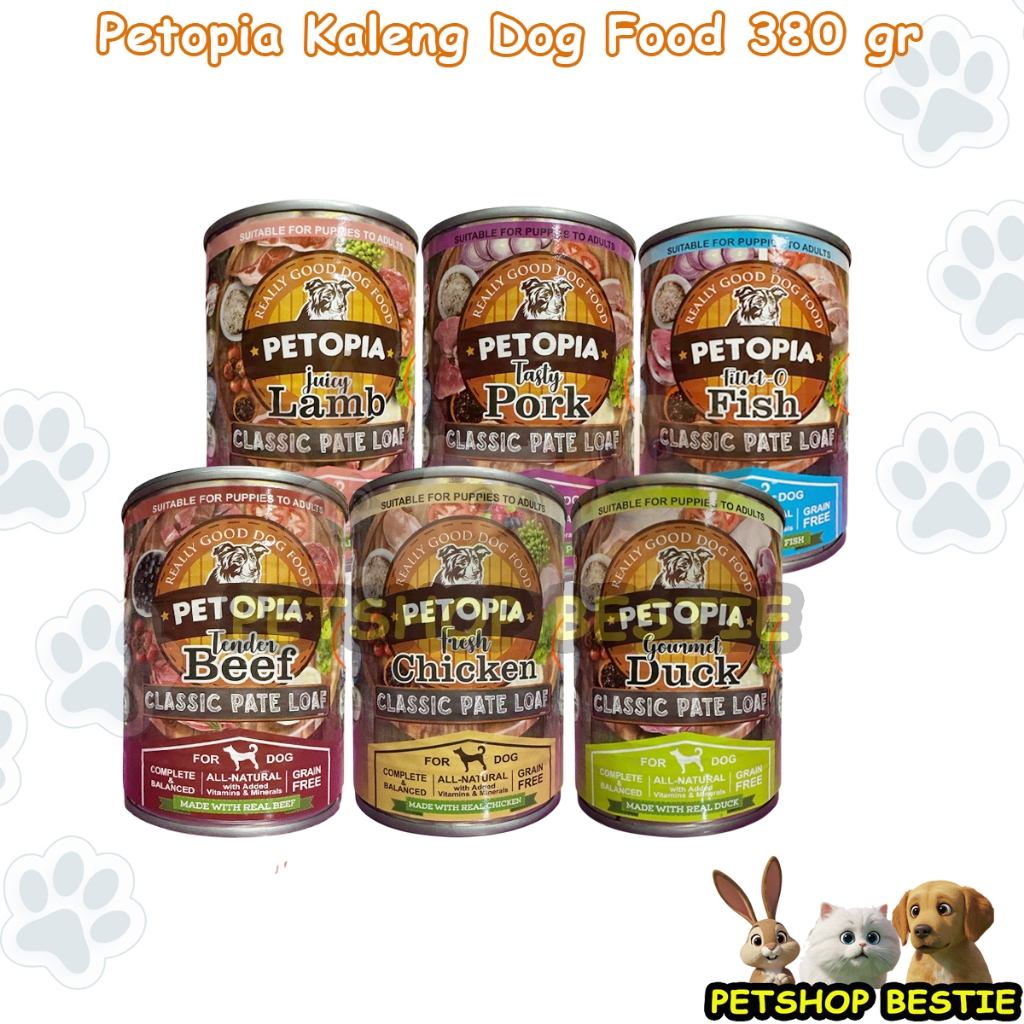 Petopia Dog Food Can 380gr - Makanan basah kaleng anjing dog food