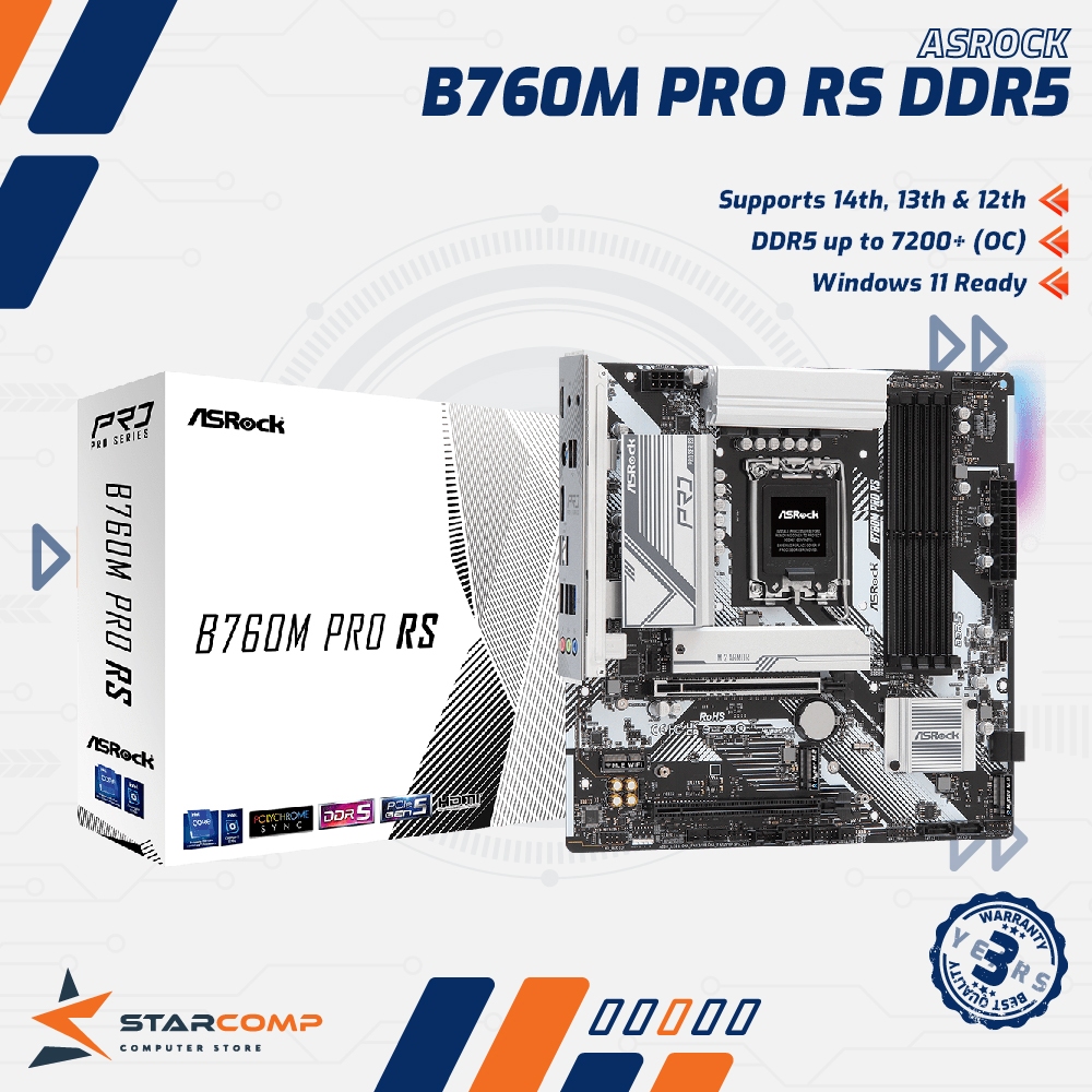 ASRock B760M PRO RS D5 LGA1700 B760 DDR5