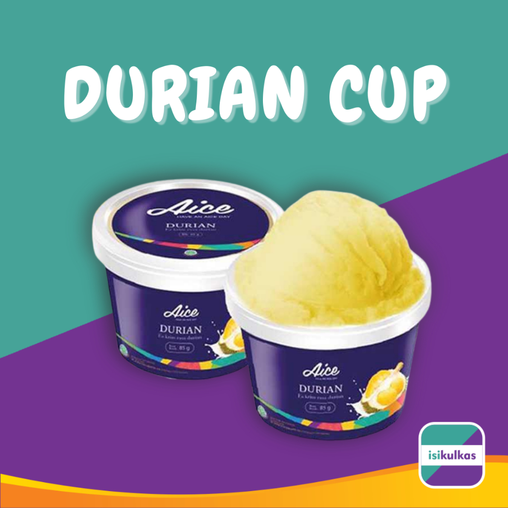 

Aice Ice Cream Durian Cup 85 gr - Satuan per pcs