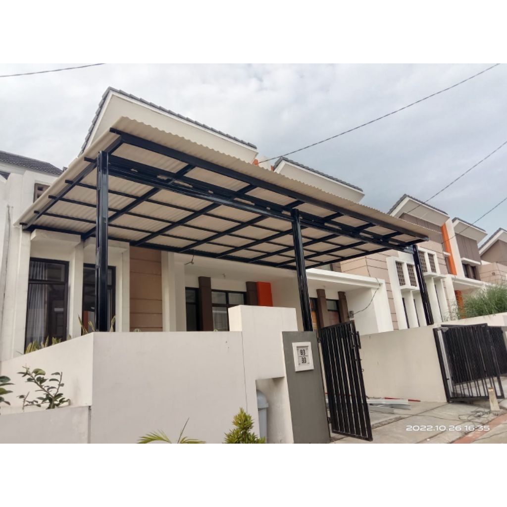 kanopi baja ringan atap alderon singel layer