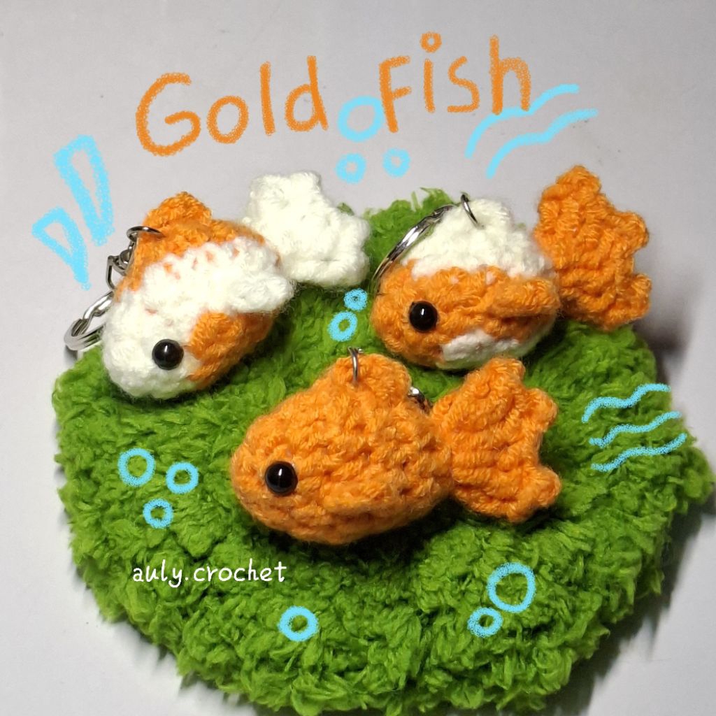 Crochet Keychain Goldfish | Couple keychain | gantungan kunci  | amigurumi | gantungan kunci rajut |