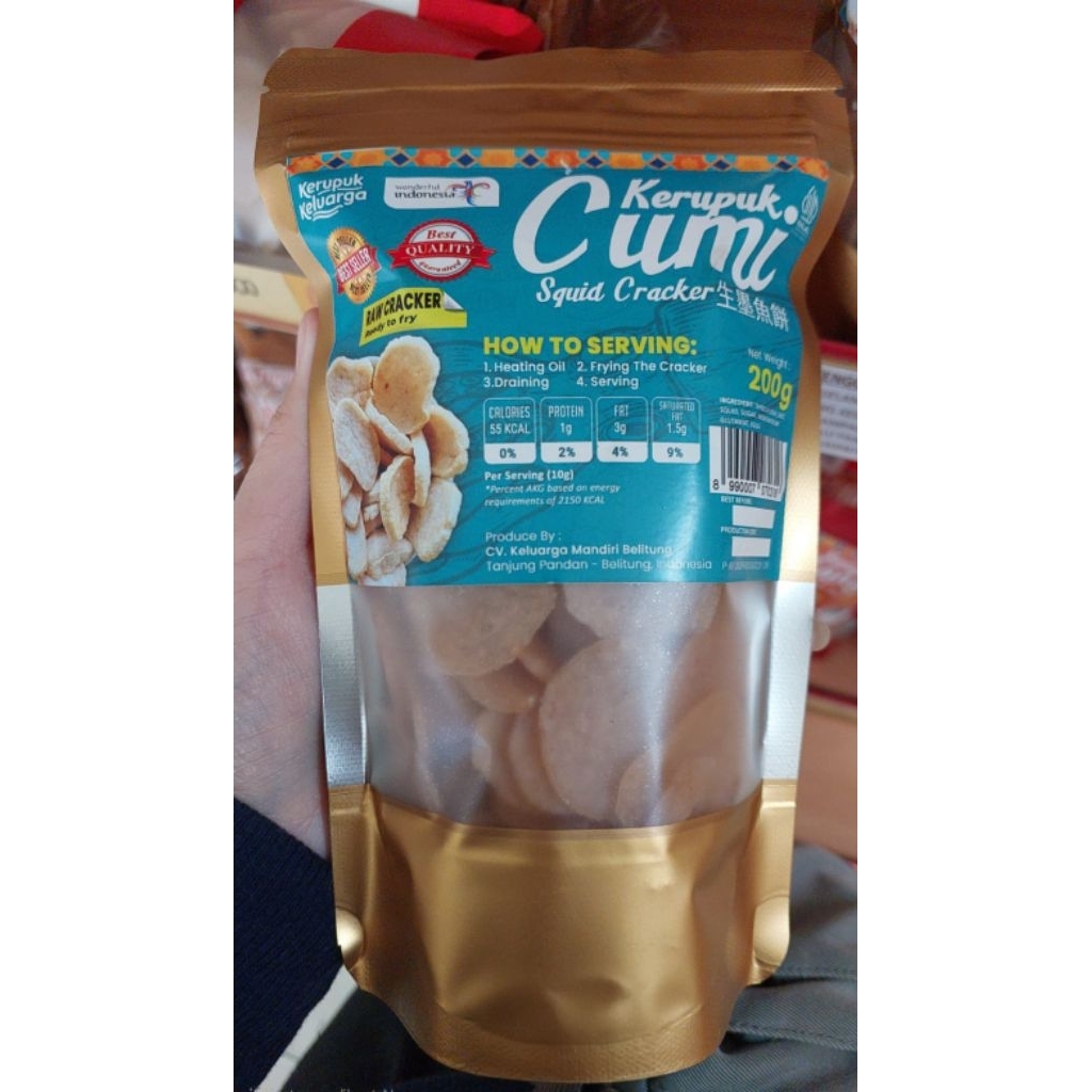 

Kerupuk Cumi cap Keluarga mentah