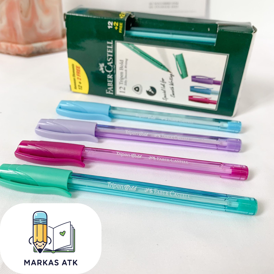

Ballpoint Faber Castell Tripen Original Tinta Hitam Tebal Pena Pastel Grip Segitiga Alat Tulis Kantor Sekolah Harga Grosiran Termurah COD