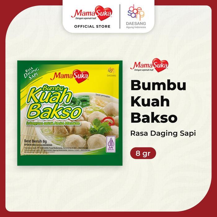 

MamaSuka - Bumbu Kuah Bakso 8gr (Harga 1 Pak = 10 Rcg = 120pcs)
