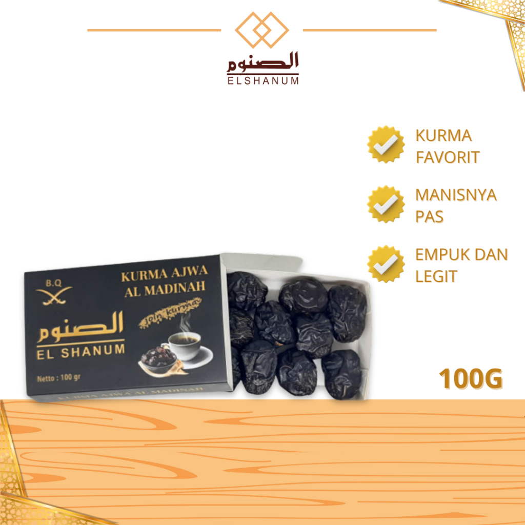 

Kurma Ajwa Original Premium 100gr Empuk Lembut Manisnya Pas, Oleh-Oleh Haji Dna Umroh, Shabani Store