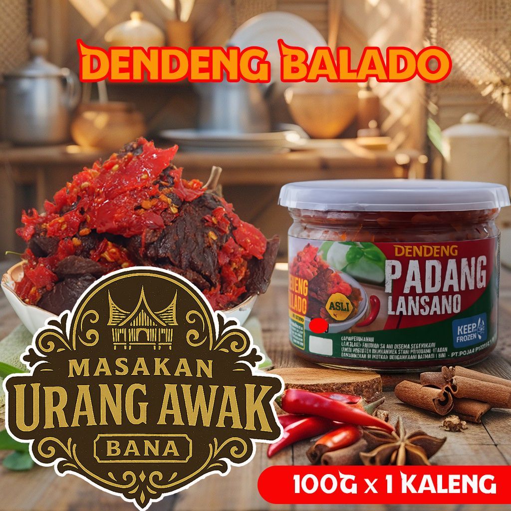 

Dendeng Balado Premium Padang Lansano 100Gr Halal Siap Saji