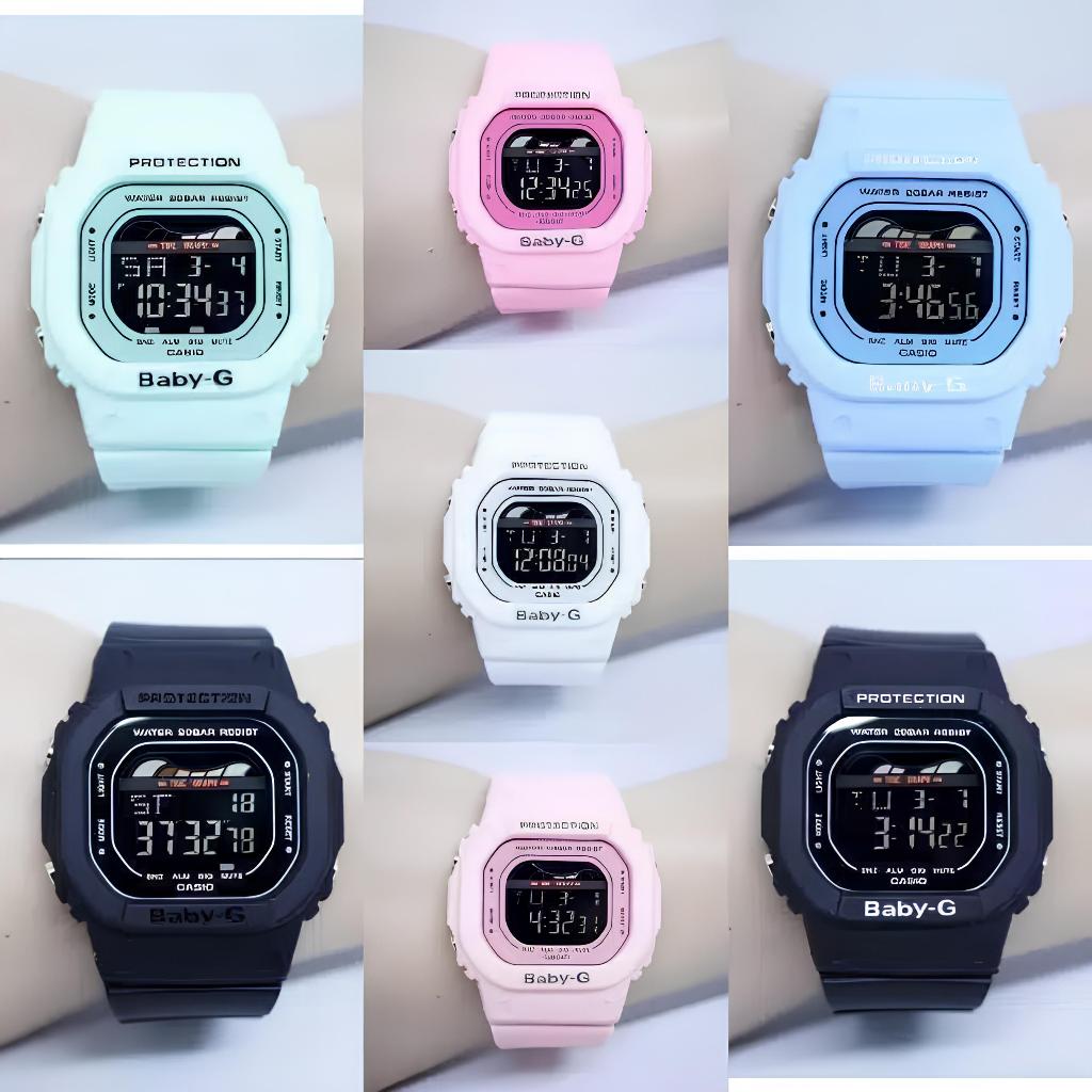 Jam tangan wanita casio baby-g digital starp rubber