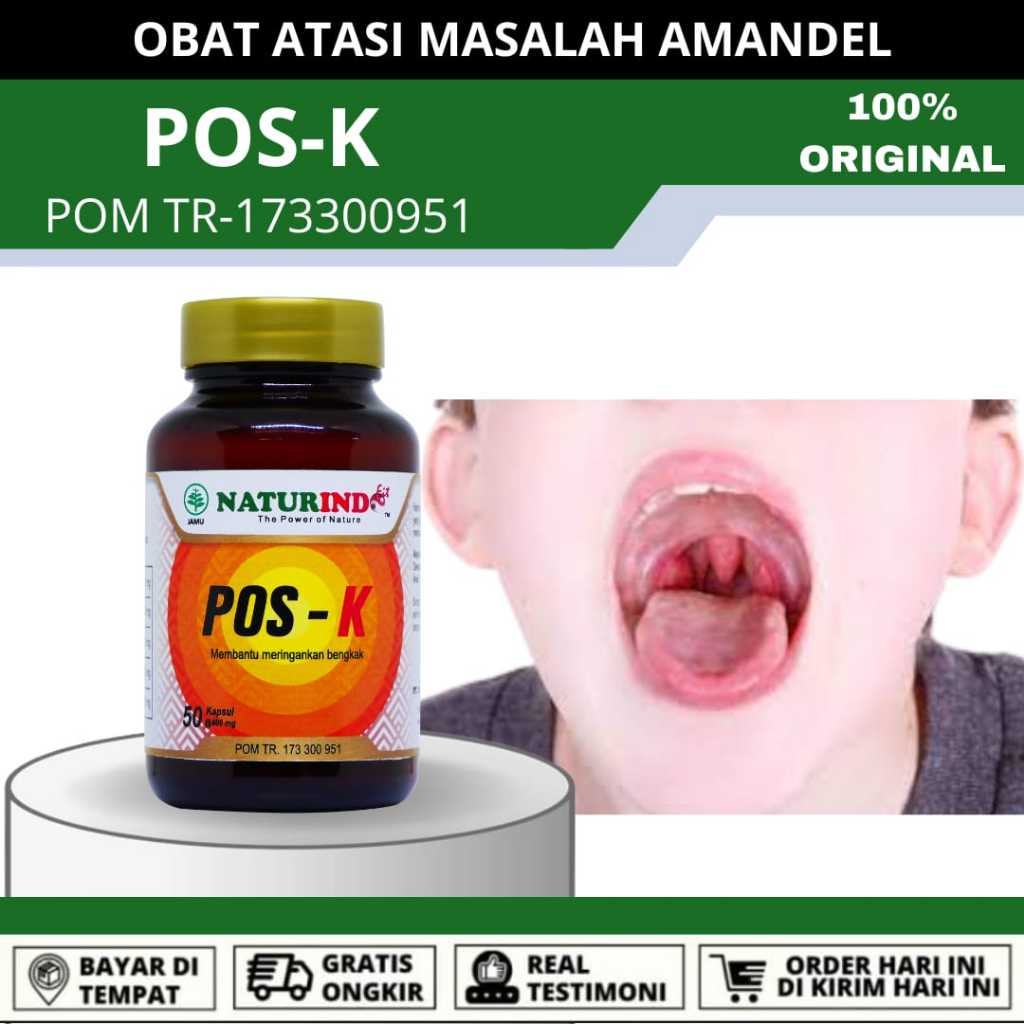 POS-K Obat Amandel Bengkak Nyeri Menelan Radang Amandel Gondok Kelenjar Syaraf Benjolan Jamu Herbal 