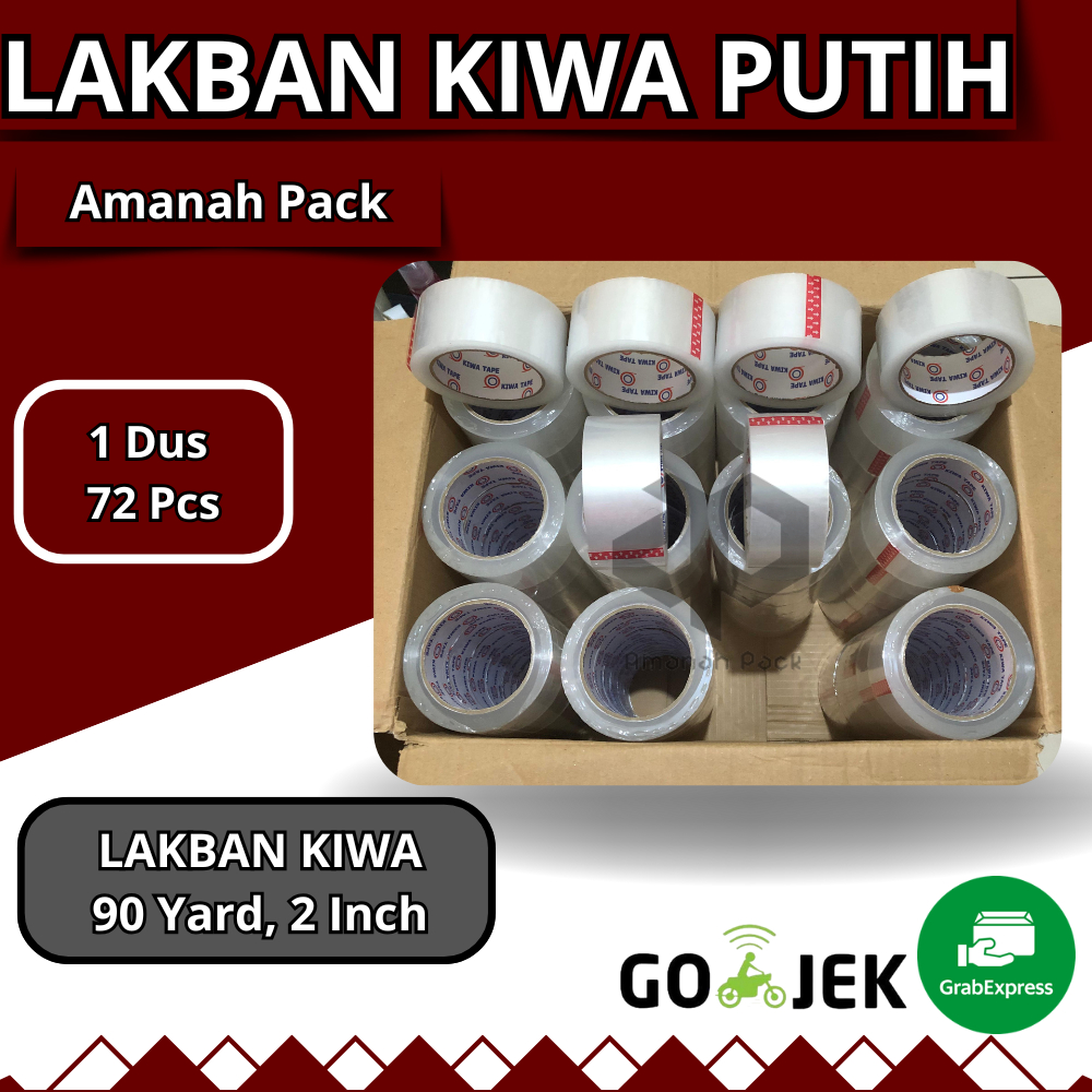 

LAKBAN KIWA TAPE 48MMX90YARD ( 1 Dus 72 Pcs )PALING MURAH BERKUALITAS