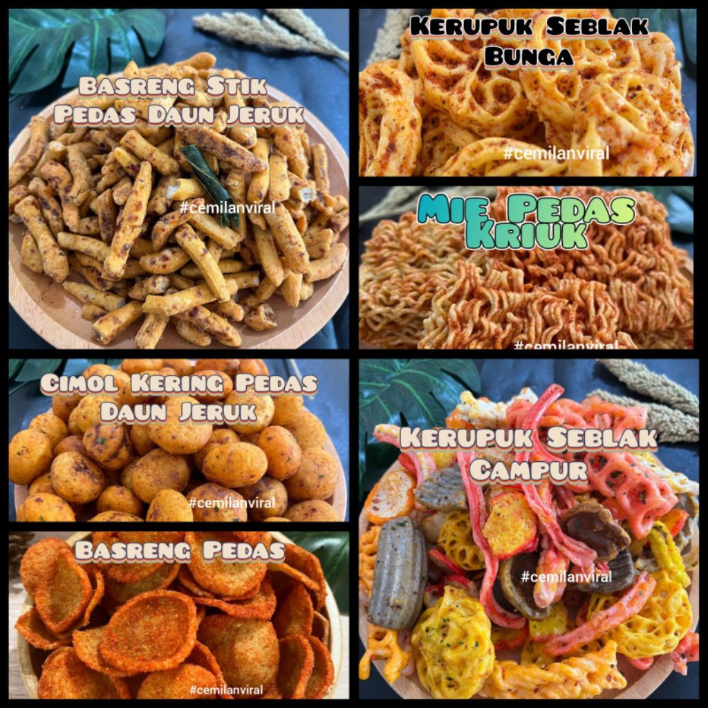 

Cemilan Viral Paket Snack Pedas Gurih Renyah Mix Renyah Snack Kering Food Makanan Kripik Keripik Kerupuk