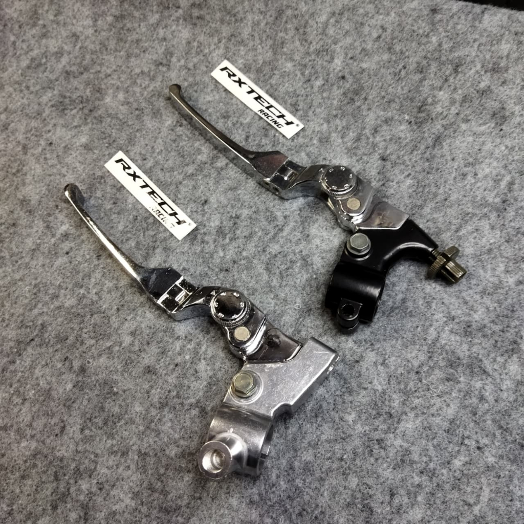 HANDLE/HANDEL REM KIRI MIO CNC PLUS DUDUKAN HANDLE REM MIO PLUS DUDUKAN SILVER RXTECH