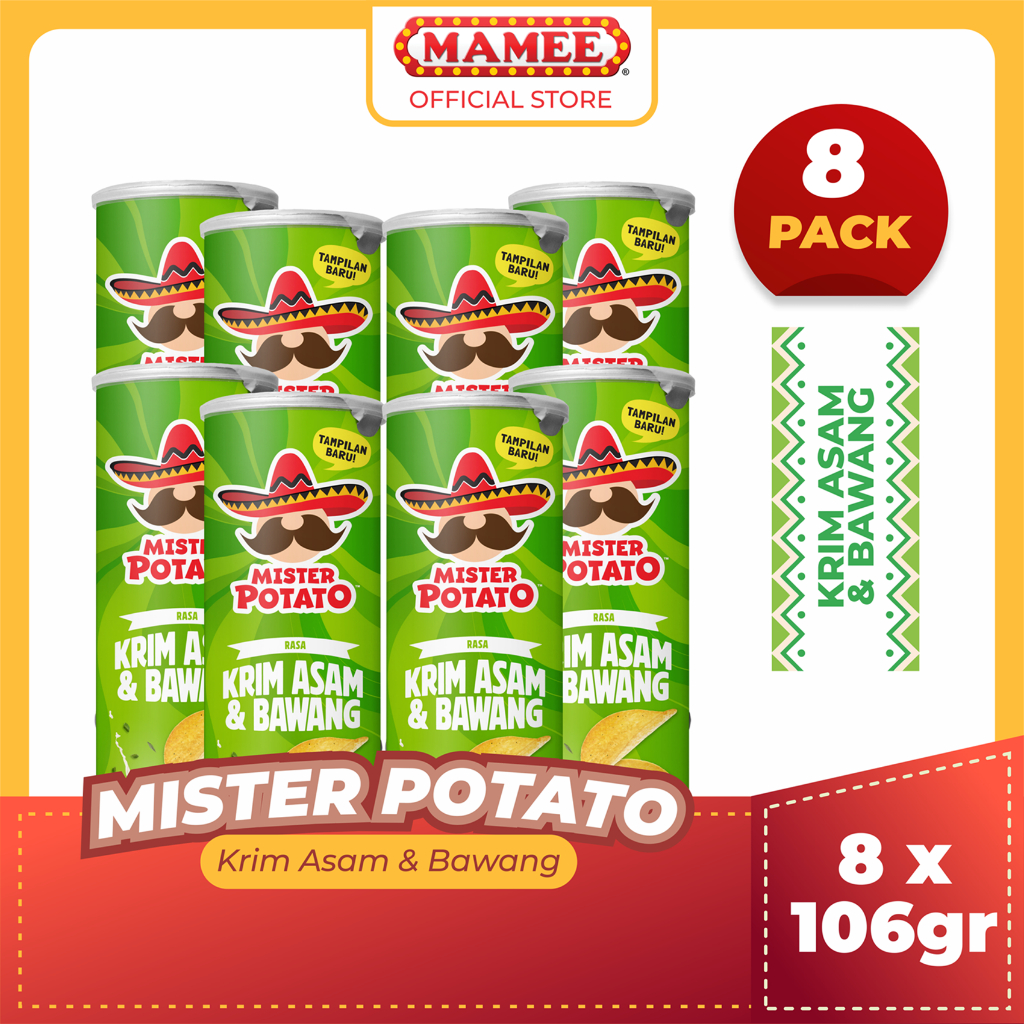 

Mister Potato Crisps Sour Cream & Onion 106gr - 8 Pcs