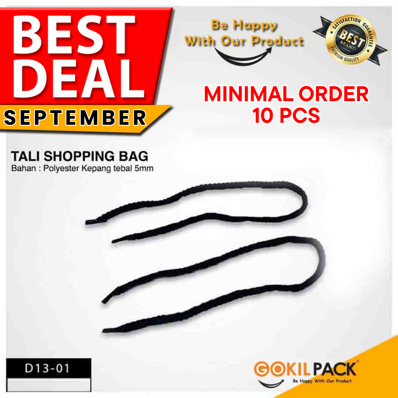 

Tali Kepang | Tali Sumbu | Tali Polyester | Hitam | Murah 20 pcs 5 mm | D13-01